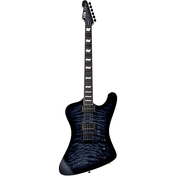 ESP LTD Phoenix-1000 Quilted Maple Electric Guitar See Thru Black 