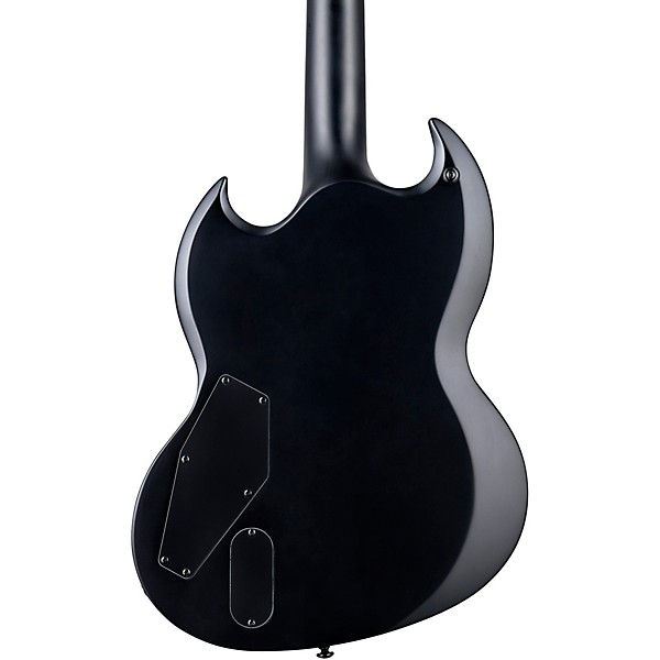 ESP LTD Viper-1000 Baritone Electric Guitar Black Satin