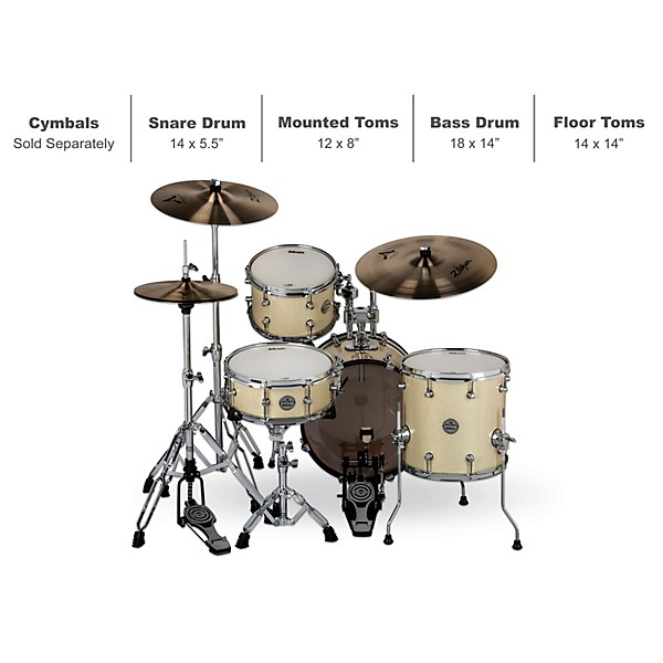 ddrum SE Flyer 4-Piece Shell Pack Vintage Sparkle