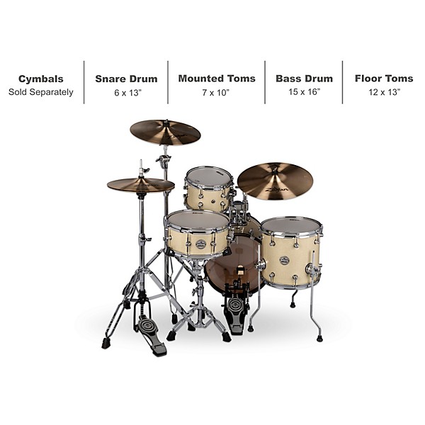 ddrum SE Flyer Pitstop 4-Piece Shell Pack Vintage Sparkle