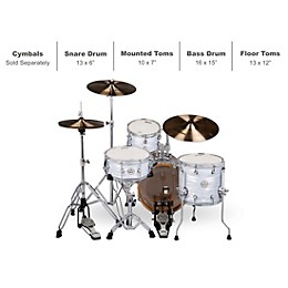 ddrum SE Flyer Pitstop 4-Piece Shell Pack White Pearl