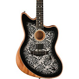 Blemished Fender American Acoustasonic Jazzmaster Limited-Edition Acoustic-Electric Guitar Level 2 Black Paisley 197881150150