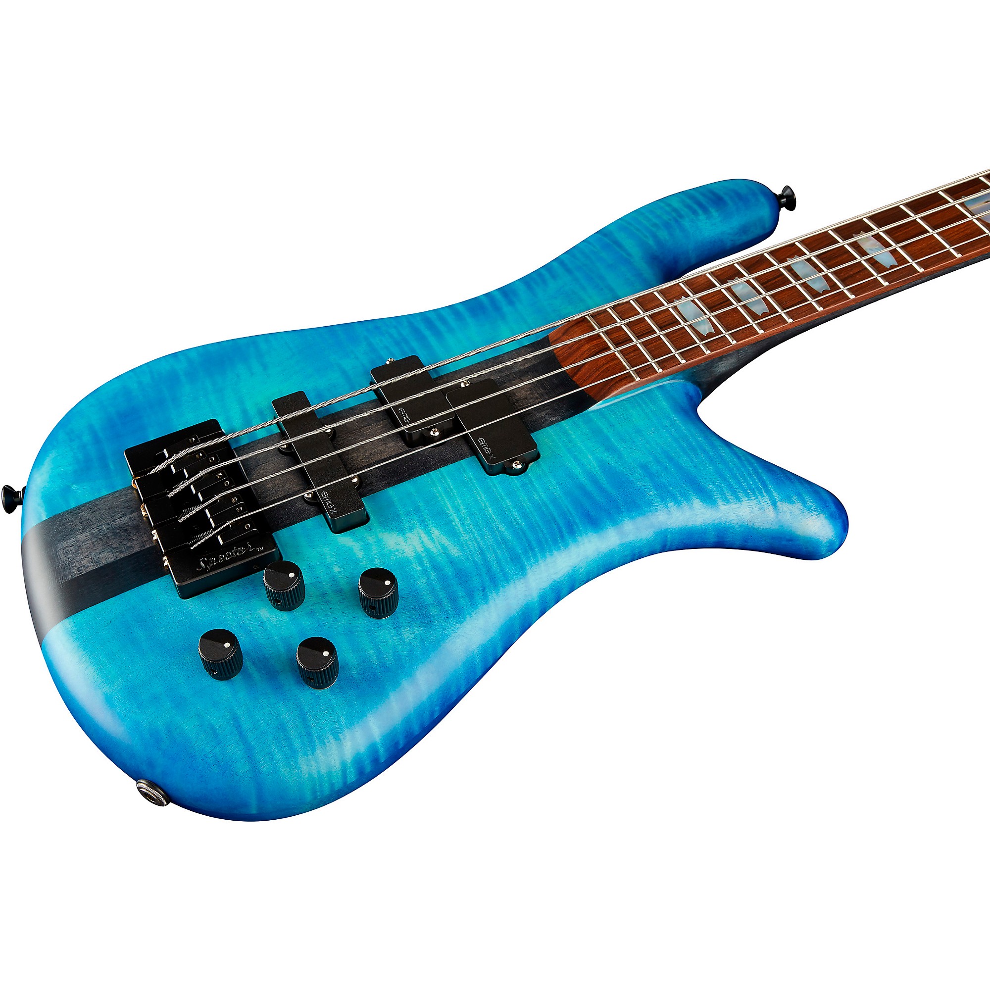 ベース Spector USA NS-4H2 Spector NS-4H2-FM USA 4-String Bass Guitar Royal Blue Stain