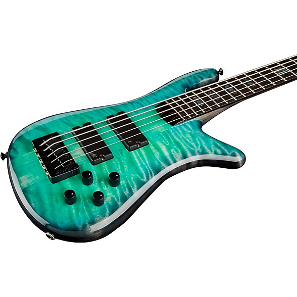 Spector USA NS-5 5-String Bass Guitar Aqua/Black