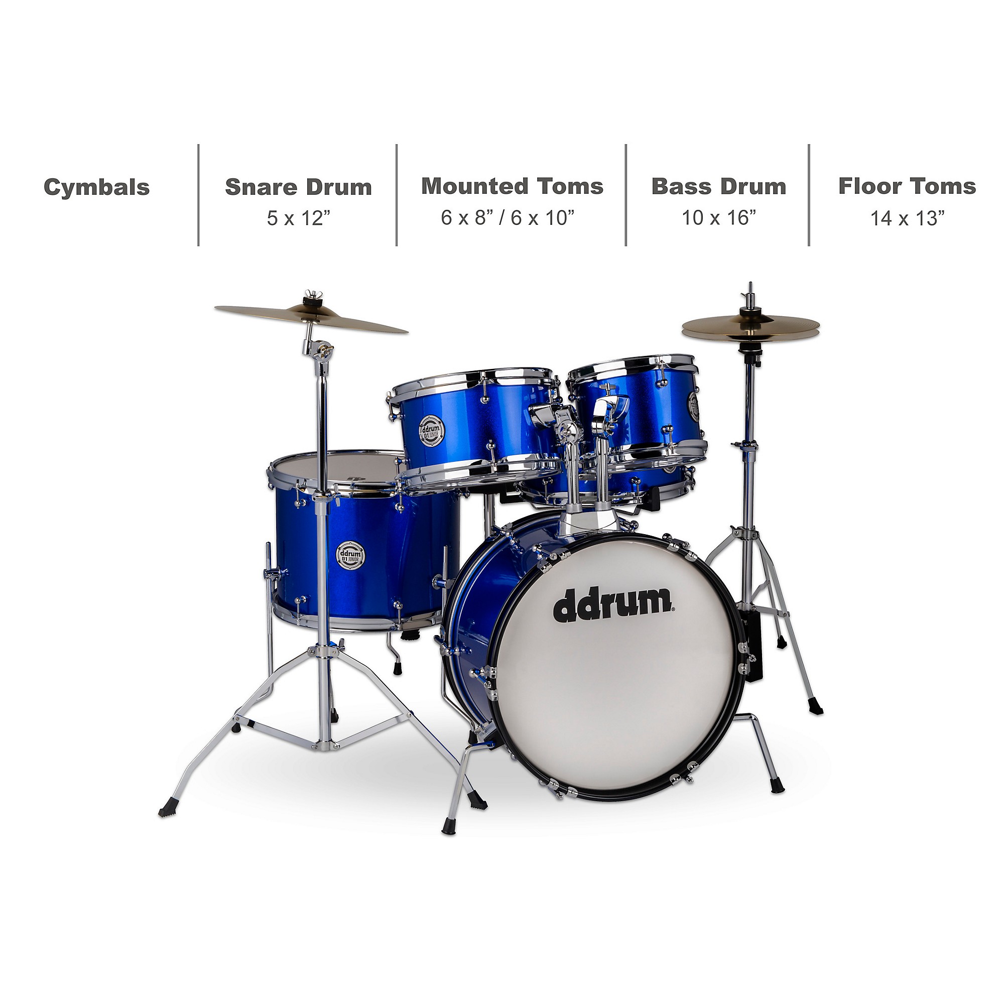 D2- Cobalt Blue - Complete drum set with cymbals