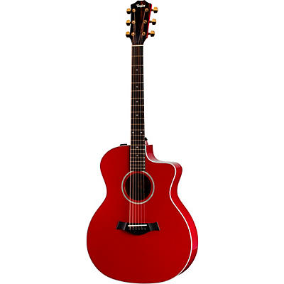 Taylor 214Ce-Red Dlx Grand Auditorium Acoustic-Electric Guitar Red for sale