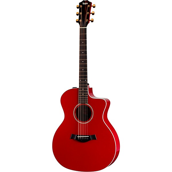 Taylor 214ce-Red DLX Grand Auditorium Acoustic-Electric Guitar Red