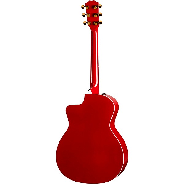 Taylor 214ce-Red DLX Grand Auditorium Acoustic-Electric Guitar Red