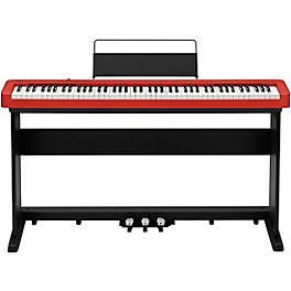 Casio CDP-S160 Digital Piano With Matching C... Casio CDP-S160 Digital Piano With Matching CS-470P Stand and Triple Pedal Red