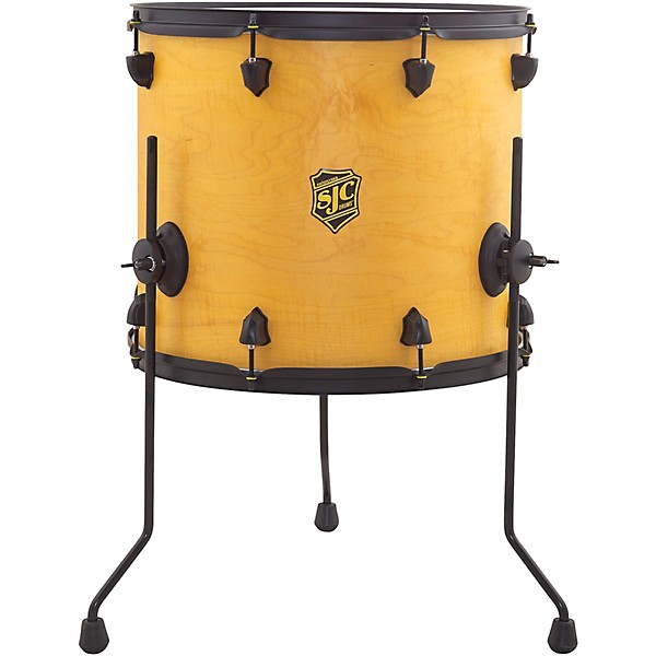 SJC Pathfinder Floor Tom 14 x 14 in. Cyber Yellow Satin