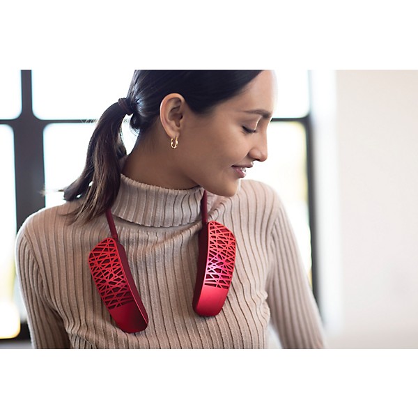 Cleer HALO Smart Wearable Neck Speaker with Google Assistant Red