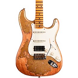 Fender Custom Shop Limited-Edition Nashville Ash-V '57 Stratocaster HSS Super Heavy Relic Electric Guitar Gold Sparkle