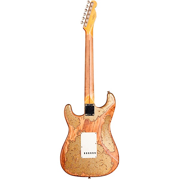 Fender Custom Shop Limited-Edition Nashville Ash-V '57 Stratocaster HSS Super Heavy Relic Electric Guitar Gold Sparkle