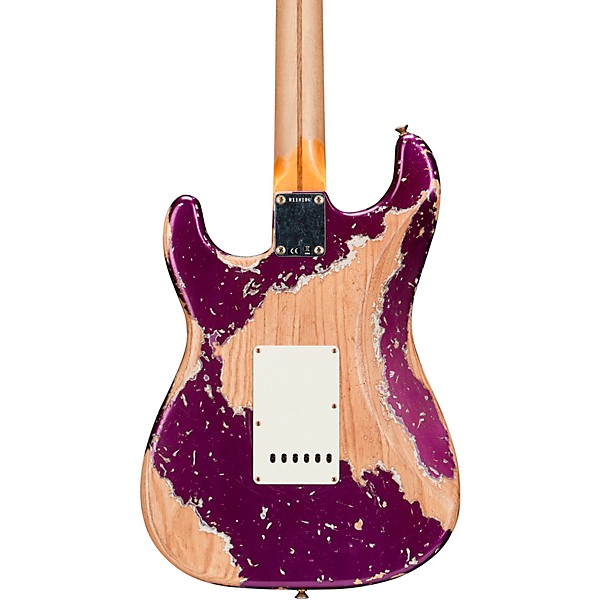 Fender Custom Shop Limited-Edition Nashville Ash-V '57 Stratocaster HSS Super Heavy Relic Electric Guitar Purple Metallic