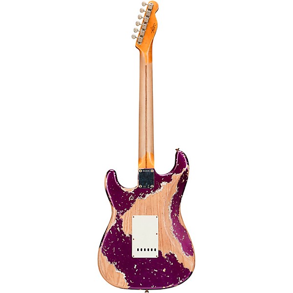 Fender Custom Shop Limited-Edition Nashville Ash-V '57 Stratocaster HSS Super Heavy Relic Electric Guitar Purple Metallic