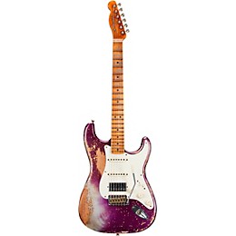 Fender Custom Shop Limited-Edition Nashville Ash-V '57 Stratocaster HSS Super Heavy Relic Electric Guitar Purple Metallic