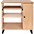 G... Gator GFW-ELITESIDECAR Elite Furniture Series Rolling Rack Sidecar Cabinet with Configurable Rack Space & Shelving Maple