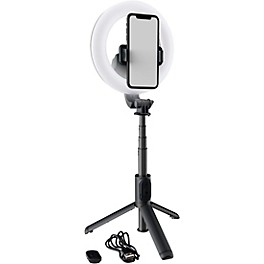 Mackie mRING-6 6" Battery-Powered Ring Light With Convertible Selfie Stick/Stand and Remote