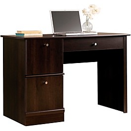 SAUDER Workstation Computer Desk for Recording and Content Creation Cinnamon Cherry