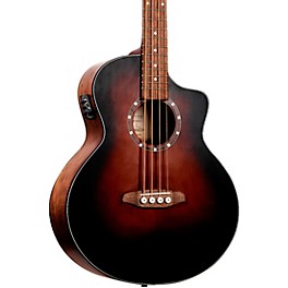 Ortega Deep Series Jumbo Acoustic-Electric Bass Bourbon Fade