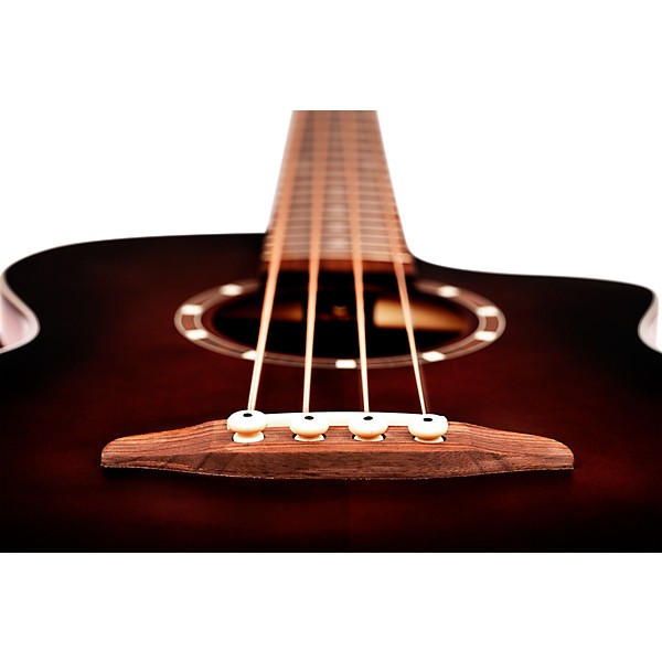 Ortega Deep Series Jumbo Acoustic-Electric Bass Bourbon Fade