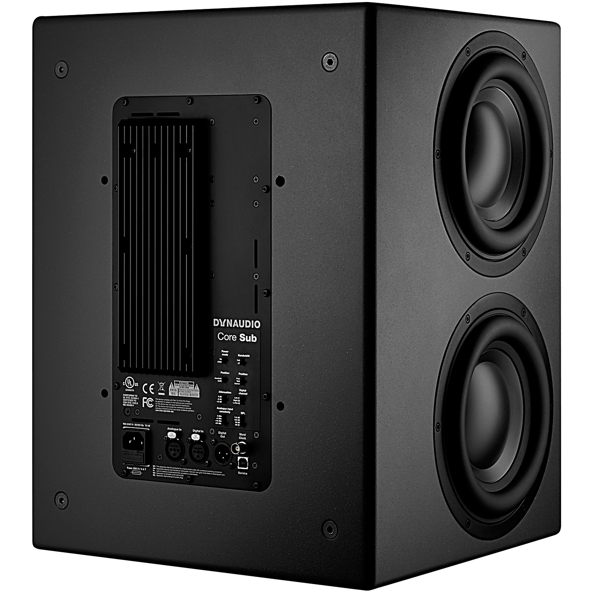 Woofer Dynaudio Core Sub Compact Studio Subwoofer - Dual 9-inch Powered ...