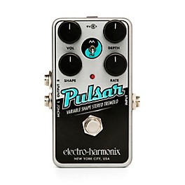 Electro-Harmonix Nano Pulsar Variable Shape Stereo Tremolo Effects Pedal Silver and Black