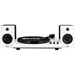 Gemini TT-900BW Vinyl Record Player Turntable With Bluetooth and Dual Stereo Speakers Black/White