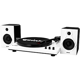 Open Box Gemini TT-900BW Vinyl Record Player Turntable With Bluetooth and Dual Stereo Speakers Black/White Level 1