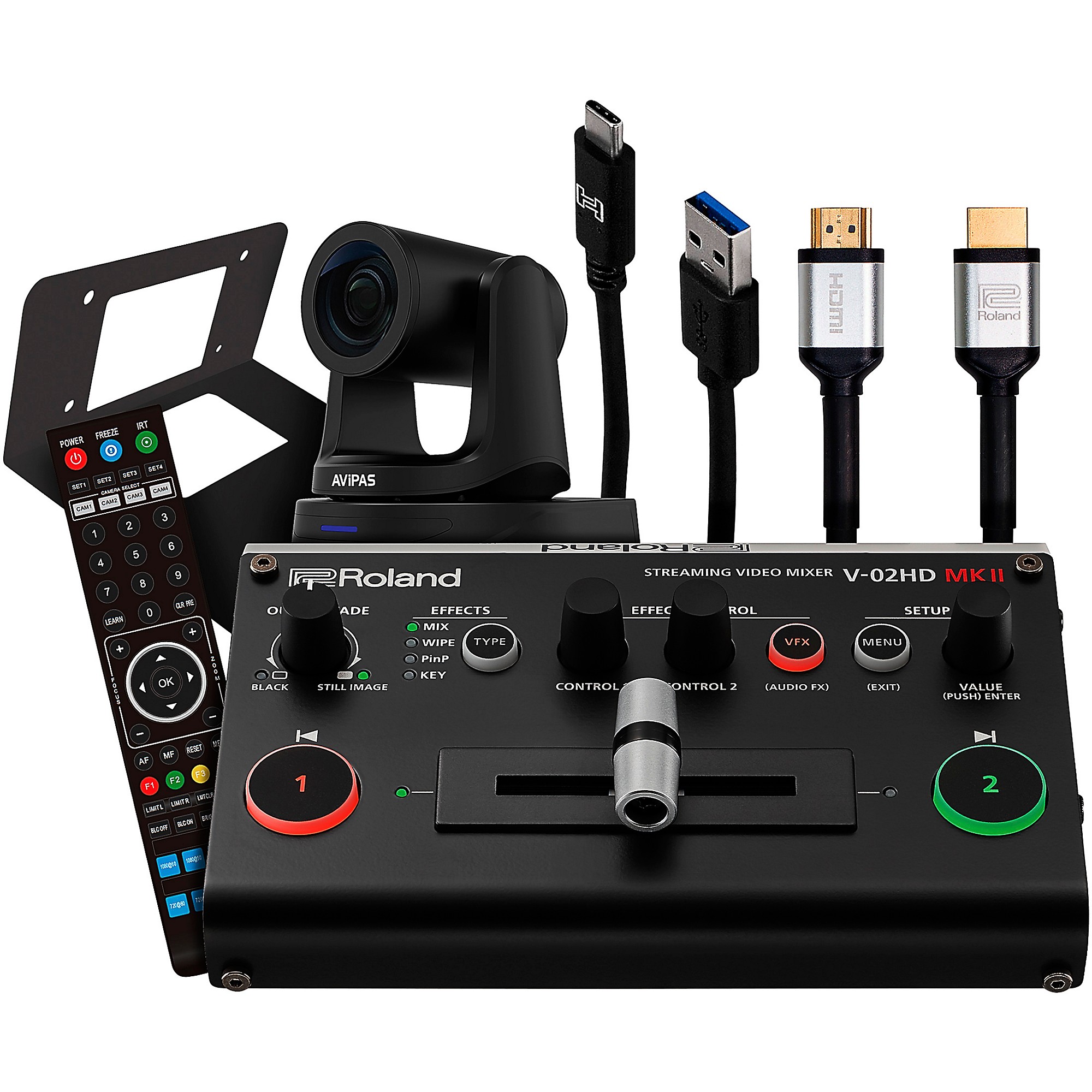 Roland Complete Broadcast Video Streaming System with PTZ Camera Black Guitar Center