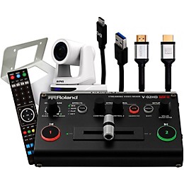 Roland Complete Broadcast Video Streaming System with PTZ Camera White