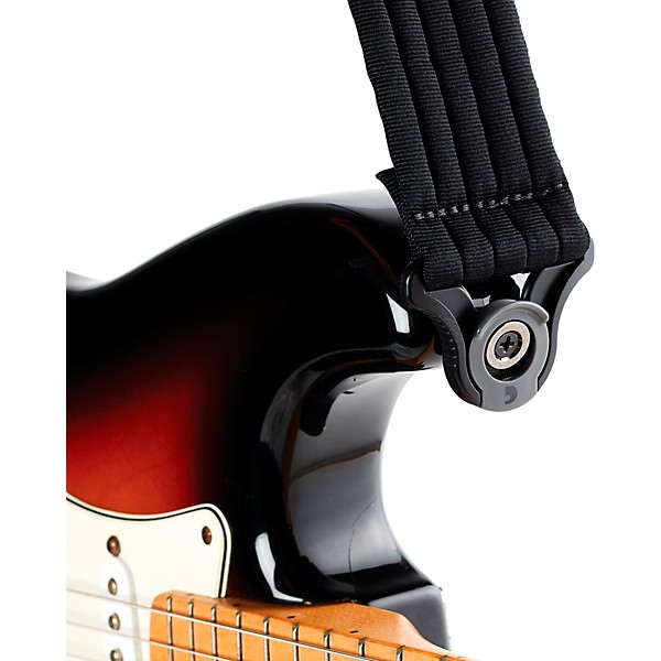 D'Addario Auto Lock Padded Guitar Strap Black
