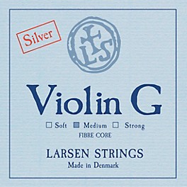 Larsen Strings Original Violin G Str... Larsen Strings Original Violin G String 4/4 Size Silver Wound, Medium Gauge, Ball End