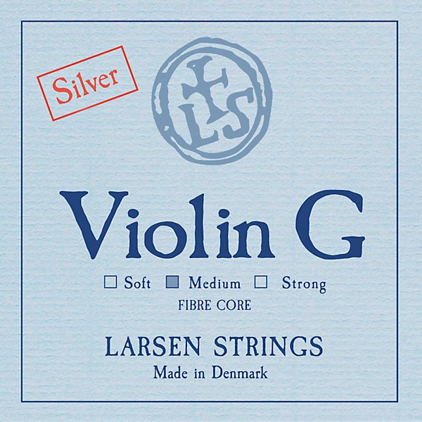 Larsen Strings Original Violin G String 4/4 Size Silver Wound, Medium Gauge, Ball End