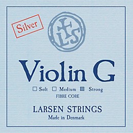 Larsen Strings Original Violin G String 4/4 Size Silver Wound, Heavy Gauge, Ball End