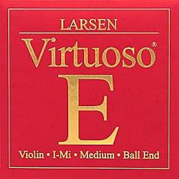 Larsen Strings Virtuoso Violin E String 4/4 Size Carbon Steel, Medium Gauge, Ball End