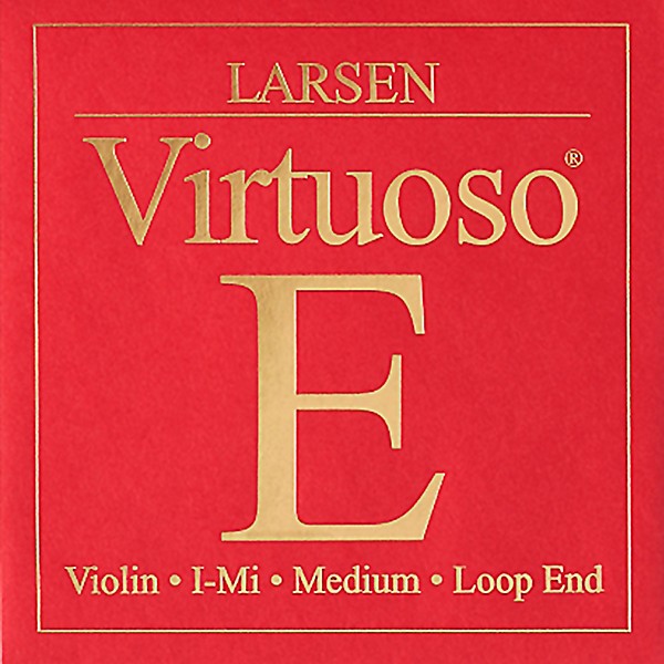 Larsen Strings Virtuoso Violin E String 4/4 Size Carbon Steel, Medium Gauge, Loop End