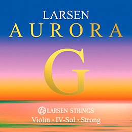 Larsen Strings Aurora Violin G String 4/4 Size Silver Wound, Heavy Gauge, Ball End