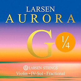 Larsen Strings Aurora Violin G String 1/4 Size Silver Wound, Medium Gauge, Ball End