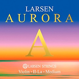 Larsen Strings Aurora Violin A String 4/4 Size Aluminum Wound, Medium Gauge, Ball End