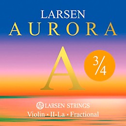 Larsen Strings Aurora Violin A String 3/4 Size Aluminum Wound, Medium Gauge, Ball End