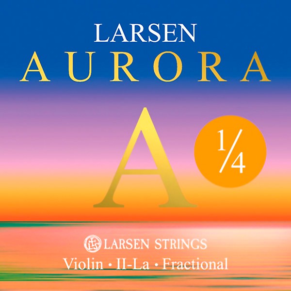 Larsen Strings Aurora Violin A String 1/4 Size Aluminum Wound, Medium Gauge, Ball End