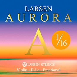Larsen Strings Aurora Violin A String 1/16 Size Aluminum Wound, Medium Gauge, Ball End