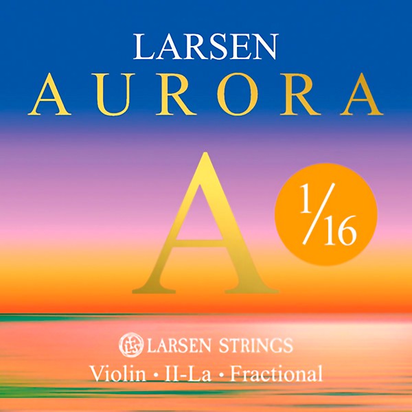 Larsen Strings Aurora Violin A String 1/16 Size Aluminum Wound, Medium Gauge, Ball End