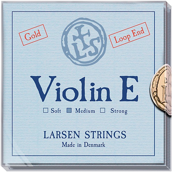 Larsen Strings Original Premium Violin String Set 4/4 Size Medium Gauge, Loop End