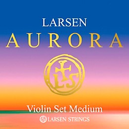 Larsen Strings Aurora Violin String Set 4/4 Size Medium Gauge, Ball End