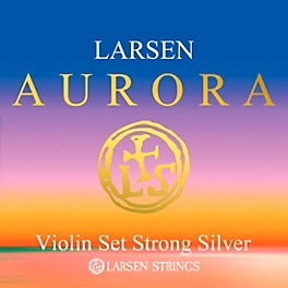 Larsen Strings Aurora Violin String Set 1... Larsen Strings Aurora Violin String Set 4/4 Size Silver D, Heavy Gauge, Ball End