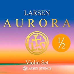 Larsen Strings Aurora Violin String Set 1/2 Size Medium Gauge, Ball End