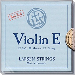 Larsen Strings Original Violin String Set 4/4 Size Aluminum D, Medium Gauge, Ball End