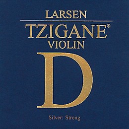 Larsen Strings Tzigane Violin D String 4/4 Size Silver Wound, Heavy Gauge, Ball End
